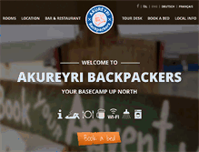 Tablet Screenshot of akureyribackpackers.com